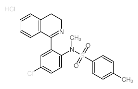Benzenesulfonamide,N-[4-chloro-2-(3,4-dihydro-1-isoquinolinyl)phenyl]-N,4-dimethyl-, hydrochloride(1:1)结构式
