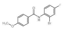 N-(2-Bromo-4-fluorophenyl)-4-methoxybenzamide结构式