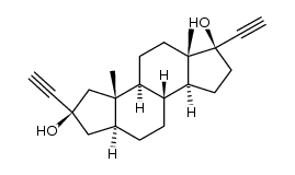 dihydroxy-2β, 17β diethynyl-2α, 17α A-nor(5α)androstane structure