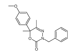 3-benzyl-6-(4-methoxyphenyl)-5,6-dimethyl-1,3,4-oxadiazin-2-one Structure