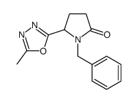 1-benzyl-5-(5-methyl-1,3,4-oxadiazol-2-yl)pyrrolidin-2-one Structure