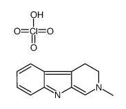 2-methyl-4,9-dihydro-3H-pyrido[3,4-b]indol-2-ium,perchlorate结构式