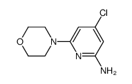 4-chloro-6-morpholin-4-yl-pyridin-2-amine结构式