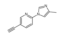 5-ethynyl-2-(4-methyl-1H-imidazol-1-yl)pyridine结构式