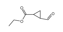 Cyclopropanecarboxylic acid, 2-formyl-, ethyl ester, (1S-trans)- (9CI) structure