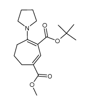 O3-tert-butyl O1-methyl 4-N-pyrrolidinylcyclohepta-1,3-diene-1,3-dicarboxylate结构式