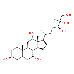 cholestane-3,7,12,24,25,26-hexol Structure