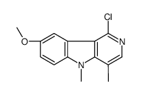 1-氯-8-甲氧基-4-甲基-5H-吡啶并[4,3-b]吲哚结构式