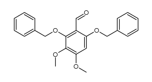 2,6-dibenzyloxy-3,4-dimethoxybenzaldehyde结构式