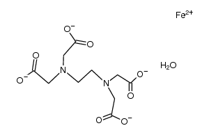 {Fe(ethylenediaminetetraacatate)(H2O)}(2-) Structure