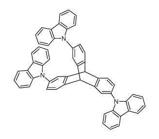 2,6,14-三(咔唑-9-基)三蝶烯结构式