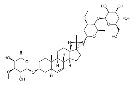 teikagenin-3-O-β-D-digitalosyl-20-O-β-D-glucosyl-β-D-diginoside结构式