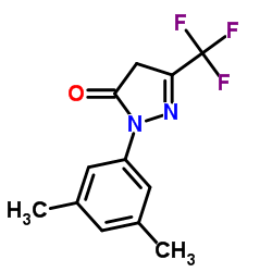 2-(3,5-Dimethylphenyl)-5-(trifluoromethyl)-2,4-dihydro-3H-pyrazol-3-one结构式