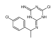 6-chloro-2-N-[1-(4-chlorophenyl)ethyl]-1,3,5-triazine-2,4-diamine结构式