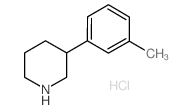 3-(3-METHYLPHENYL) PIPERIDINE HYDROCHLORIDE Structure