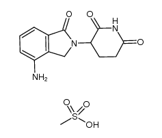 3-(4-amino-1-oxo-1,3-dihydro-isoindol-2-yl)piperidine-2,6-dione methylsufonate结构式