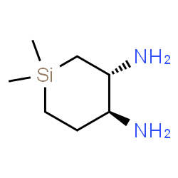 Silacyclohexane-3,4-diamine,1,1-dimethyl-,trans- (9CI) Structure