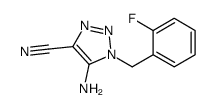 5-amino-1-[(2-fluorophenyl)methyl]triazole-4-carbonitrile Structure
