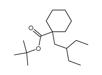 1-(2-ethyl-butyl)-cyclohexanecarboxylic acid t-butyl ester结构式