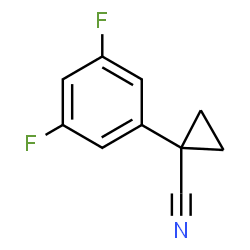 1-(3,5-二氟苯基)环丙烷-1-腈结构式