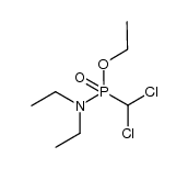 O-ethyl N,N-diethyl-1,1-dichloromethylphosphonate结构式