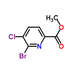 6-溴-5-氯吡啶-3-羧酸甲酯结构式