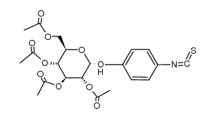 (4-isothiocyanato-phenyl)-(tetra-O-acetyl-ξ-D-glucopyranoside)结构式