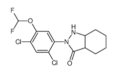 2-[2,4-dichloro-5-(difluoromethoxy)phenyl]-3a,4,5,6,7,7a-hexahydro-1H-indazol-3-one结构式