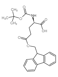 Boc-D-谷氨酸γ-9-芴基甲基酯结构式