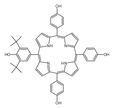 4,4',4''-(15-(3,5-di-tert-butyl-4-hydroxyphenyl)porphyrin-5,10,20-triyl)triphenol结构式