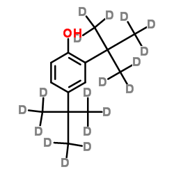 2,4-Bis[2-(2H3)methyl(2H6)-2-propanyl]phenol结构式