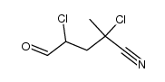 Nitrile of 2-Methyl-2,4-dichloro-5-oxopentanoic acid结构式