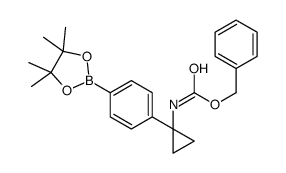 Benzyl 1-(4-(4,4,5,5-tetramethyl-1,3,2-dioxaborolan-2-yl)phenyl)cyclopropylcarbamate Structure