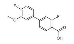 2-fluoro-4-(4-fluoro-3-methoxyphenyl)benzoic acid Structure