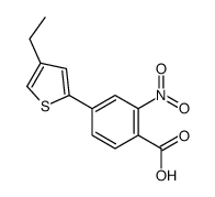 4-(4-ethylthiophen-2-yl)-2-nitrobenzoic acid结构式