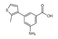 3-amino-5-(2-methylthiophen-3-yl)benzoic acid Structure