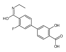 4-[4-(ethylcarbamoyl)-3-fluorophenyl]-2-hydroxybenzoic acid Structure