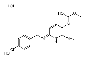 ethyl N-[2-amino-6-[(4-chlorophenyl)methylamino]pyridin-3-yl]carbamate,dihydrochloride结构式