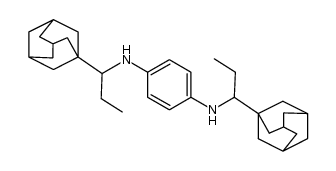 N,N'-bis[1-(1-adamantyl)propyl]benzene-1,4-diamine Structure