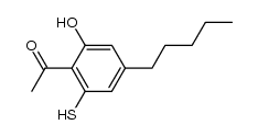 2-mercapto-6-hydroxy-4-pentylacetophenone Structure