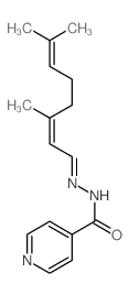 4-Pyridinecarboxylicacid, 2-(3,7-dimethyl-2,6-octadien-1-ylidene)hydrazide structure