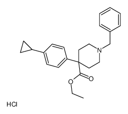 ethyl 1-benzyl-4-(4-cyclopropylphenyl)piperidine-4-carboxylate,hydrochloride结构式