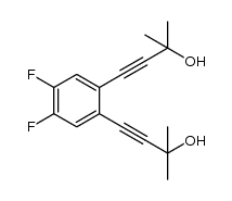 4-[4,5-difluoro-2-(3-hydroxy-3-methylbut-1-yn-1-yl)phenyl]-2-methylbut-3-yn-2-ol结构式