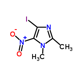 4-Iodo-1,2-dimethyl-5-nitro-1H-imidazole结构式