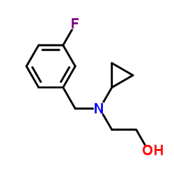 2-[Cyclopropyl(3-fluorobenzyl)amino]ethanol结构式