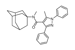 N-(1-adamantyl)-N,5-dimethyl-1,3-diphenylpyrazole-4-carboxamide结构式