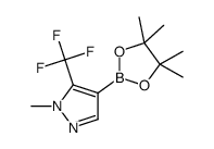 1-methyl-4-(4,4,5,5-tetramethyl-1,3,2-dioxaborolan-2-yl)-5-(trifluoromethyl)-1H-pyrazole Structure