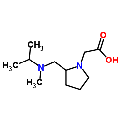 (2-{[Isopropyl(methyl)amino]methyl}-1-pyrrolidinyl)acetic acid结构式
