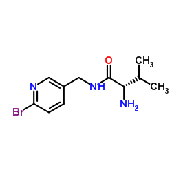 N-[(6-Bromo-3-pyridinyl)methyl]-L-valinamide结构式