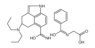 2-benzamidoacetic acid,4-(dipropylamino)-1,3,4,5-tetrahydrobenzo[cd]indole-6-carboxamide结构式